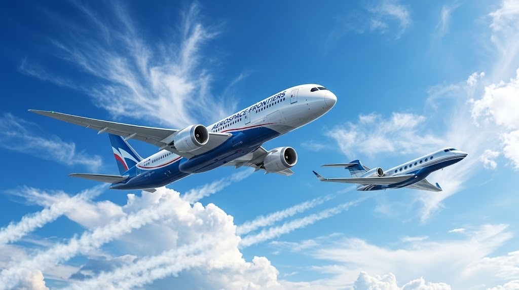 Aeroplane in sky , two aeroplane