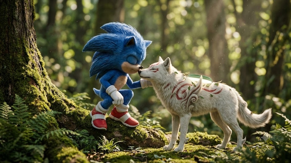 sonic and ammy kissing